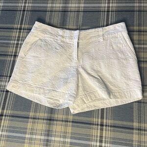 Vineyard Vines White Textured Jacquard Bermuda Shorts